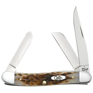Case Smooth Yellow Synthetic Medium Stockman Folding Pocket Knifeimage