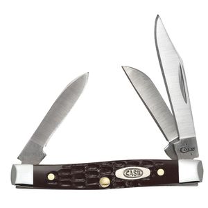 Case Jigged Brown Synthetic Small Stockman Folding Pocket Knifeimage