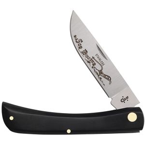 Case Smooth Black Synthetic Sod Buster Folding Pocket Knifeimage