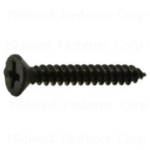 Midwest Fastener #6 x 1 in. Black Flat Head Phillips Decorative Screwimage