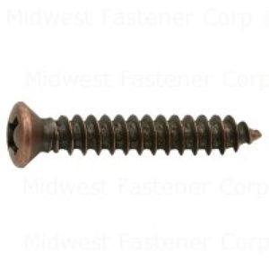 Midwest Fastener #8 x 1 in. Bronze Oval Head Phillips Decorative Screwimage