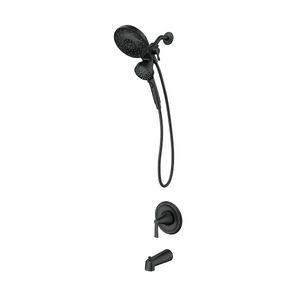 Moen 3775624 Mikah Matte Black Tub and Shower Faucetimage