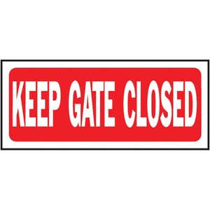 Hy-Ko Products 6 in. x 14 in. Keep Gate Closed Fence Signimage