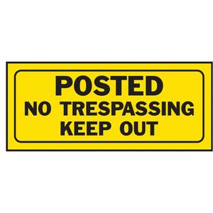 Hy-Ko Products Posted No Trespassing Keep Out Plastic Fence Signimage