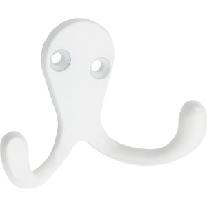 National Hardware 2-Hook Cloth Hook, Whiteimage