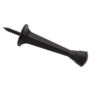 National Hardware 2-29/32 in. Matte Black Square Rigid Door Stopimage