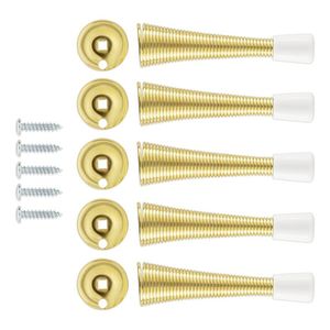 National Hardware 3-1/8 in. Brass Spring Door Stopimage