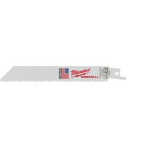 Milwaukee 6 in. 8/12 TPI Bi-Metal Reciprocating Saw Bladeimage