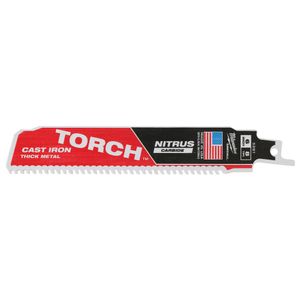 Milwaukee 6 in. The Torch Nitrus Carbide Reciprocating Saw Bladeimage