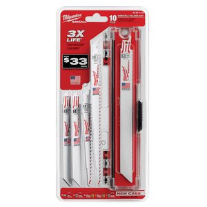 Milwaukee 10-Piece General Purpose Reciprocating Saw Blade Setimage