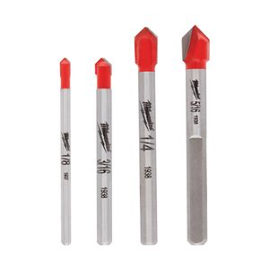 Milwaukee 4-Piece Glass and Tile Drill Bit Setimage