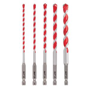 Milwaukee 5-Piece SHOCKWAVE Carbide Hammer Drill Bit Kitimage