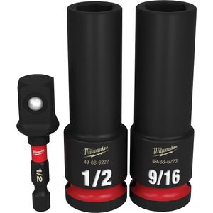 Milwaukee 1/2 in. 3-Piece Deep Well Impact Socket Set 327163image