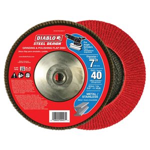 Diablo 7 in. Steel Demon 40 Grit Flap Disc with Hubimage