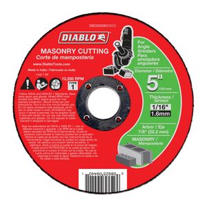 Diablo 5 in. x 1/16 in. x 7/8 in. Masonry Cut-Off Discimage