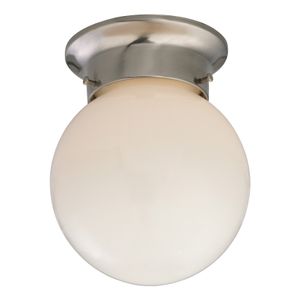 Boston Harbor 1-Light Opal Glass Flush Mount Ceiling Fixtureimage