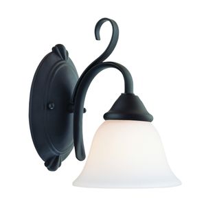 Boston Harbor 1-Light Matte Black Vanity Fixtureimage