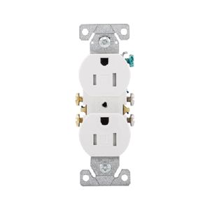 Eaton Wiring Devices TR270W Tamper-Resistant Duplex Receptacle, Whiteimage