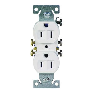 Eaton Wiring Devices 10-Piece White Grounding Duplex Receptacleimage