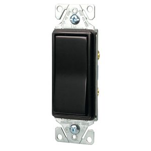 Eaton Wiring Devices 7501BK-BOX Single-Pole Rocker Switch, Blackimage