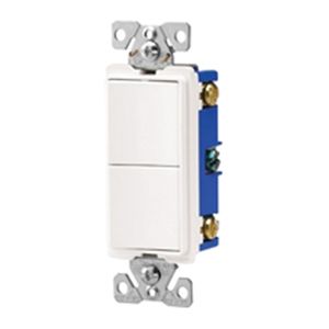 Eaton Wiring Devices 7358385 Decorator Duplex Combination Switch, Whiteimage