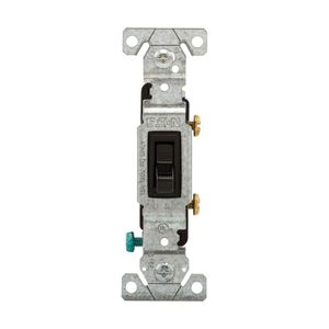 Eaton Wiring Devices 15 A 120 V Single Pole Toggle Switch, Blackimage