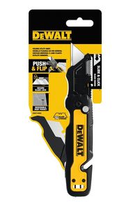 Push and Flip Utility Knife Set, 2-1/4 in L Blade, 3/4 in W Blade, Carbon Steel Bladeimage