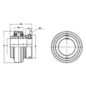 NA206-20 Bearing W/ Locking Collar 1 1/4 Round Boreimage