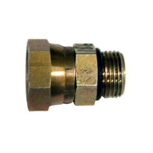 1/2 x 14  Male O-Ring x 1/2 NPTF Hydraulic Adapter (Swivel Nut)image