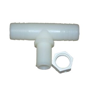 3/4 Nylon Nozzle Body Tee W/Nut - 11/16 Male Threads (MNBT)image