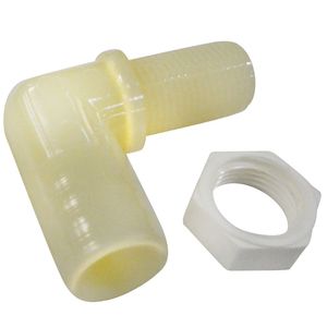 3/4 Nylon Nozzle Body Elbow W/Nut - 11/16 Male Threads (MNBT)image