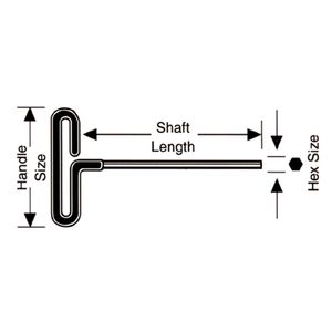 T-Handle Hex Key, 1/4 In.image