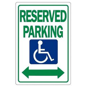 HW-32 Hy-Ko Reserved Parking Handicap with Double Arrowimage