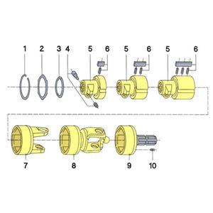 Splined Shaft & Housing 1-3/8 inch by 6 Splineimage