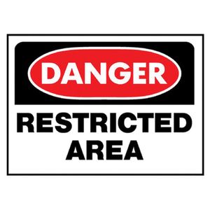 Do Not Enter Restricted Area Signimage