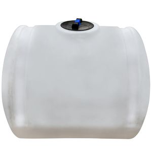 200 Gallon Norwesco White Horizontal Tank, 38 in. Dimage