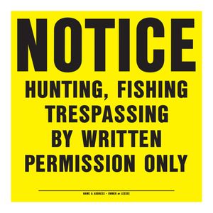 Notice: No Fishing/Hunting Trespassingimage