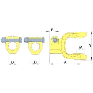 #8 1-3/4 X 20 Spline Interfering Bolt Type Yokeimage