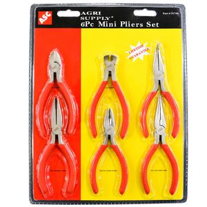 6 Pc Mini Pliers Set Chrome Vanadium Nickelimage