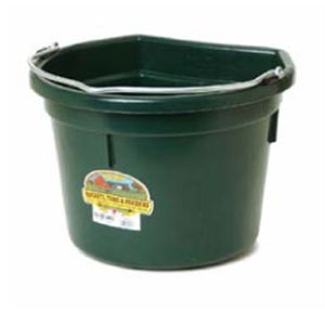 22 Quart Flat Back Green Plastic Bucketimage