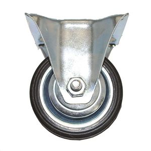 Rigid Black Rubber Casterimage