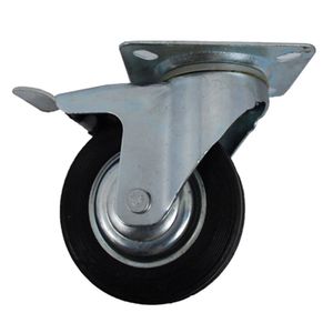 Total Brake Black Rubber Casterimage