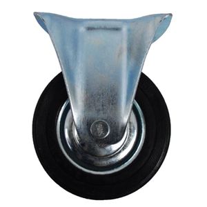 Rigid Black Rubber Casterimage