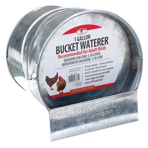 Galvanized Bucket Waterer, 1 Gallonimage