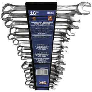 16 Piece Standard and Stubby Metric Wrench Setimage