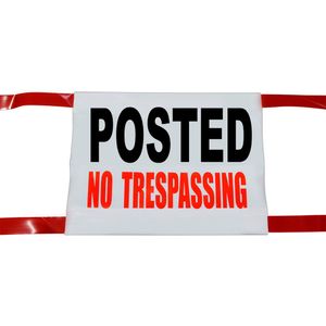 No Trespassing Tie-On Sign 3PKimage