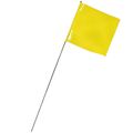 Yellow Marking Stake Flags (100 per pk.) 4" x 4"
