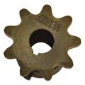 Roller Chain Sprocket with Keyway, 9 Teeth, 35 Lbs.