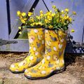 Ladies Garden Boot, Size 7, Yellow