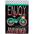 Summer Bicycle Garden Flag 12‑1/2"&nbsp;x&nbsp;18"